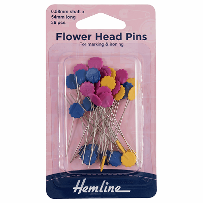 H707 Flower/Flat Head Pins: Nickel - 54mm, 36pcs..